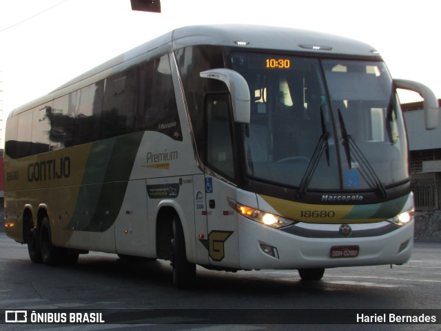 Empresa Gontijo de Transportes 18680 na cidade de Belo Horizonte, Minas Gerais, Brasil, por Hariel Bernades. Número da foto: #11078027.