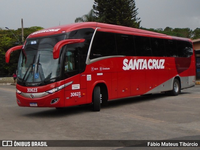 Viação Santa Cruz 30623 na cidade de Três Corações, Minas Gerais, Brasil, por Fábio Mateus Tibúrcio. ID da foto: 11078353.