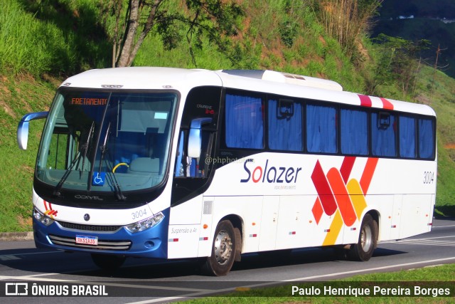 Solazer Transportes e Turismo 3004 na cidade de Paracambi, Rio de Janeiro, Brasil, por Paulo Henrique Pereira Borges. ID da foto: 11010341.