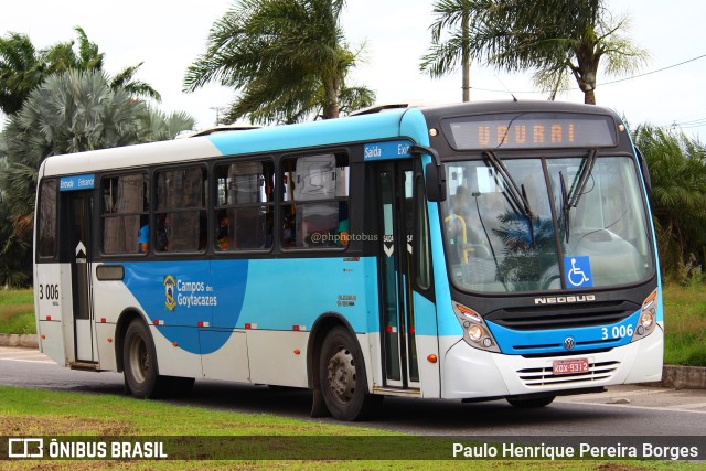 Rogil Transportes Rodoviários 3 006 na cidade de Campos dos Goytacazes, Rio de Janeiro, Brasil, por Paulo Henrique Pereira Borges. Número da foto: #11010291.