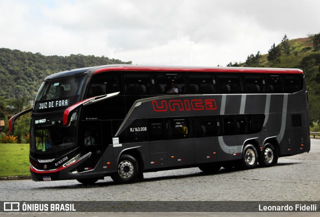 Transportes Única Petrópolis RJ 163.008 na cidade de Juiz de Fora, Minas Gerais, Brasil, por Leonardo Fidelli. Número da foto: #11009056.