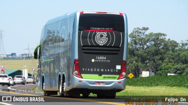 Viação Garcia 16884 na cidade de Santa Tereza do Oeste, Paraná, Brasil, por Felipe  Dn. Número da foto: #11013322.