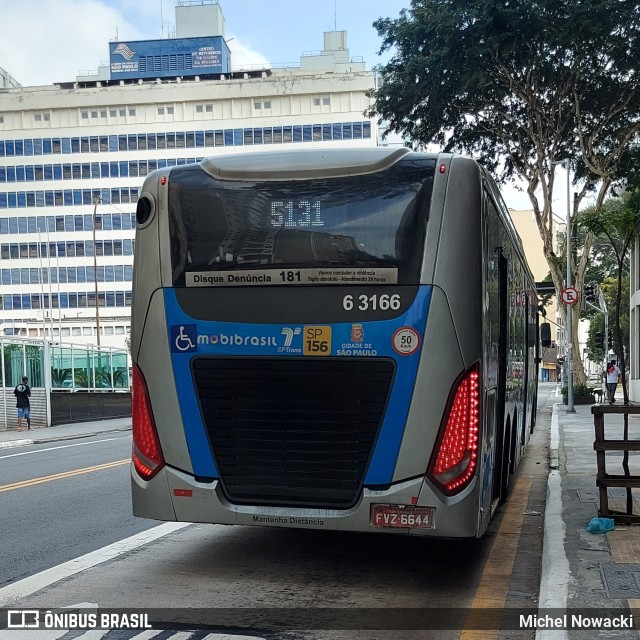 Viação Paratodos > São Jorge > Metropolitana São Paulo > Mobibrasil 6 3166 na cidade de São Paulo, São Paulo, Brasil, por Michel Nowacki. Número da foto: #11013037.