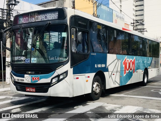 Auto Viação 1001 RJ 108.1084 na cidade de Niterói, Rio de Janeiro, Brasil, por Luiz Eduardo Lopes da Silva. ID da foto: 11013480.