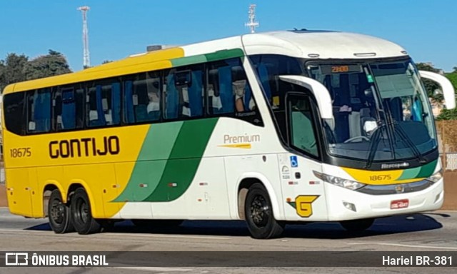 Empresa Gontijo de Transportes 18675 na cidade de Betim, Minas Gerais, Brasil, por Hariel BR-381. ID da foto: 11016142.