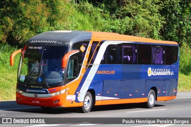 Expresso Adamantina 11040 na cidade de Piraí, Rio de Janeiro, Brasil, por Paulo Henrique Pereira Borges. ID da foto: 11016167.