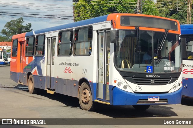 União Transportes 290 na cidade de Várzea Grande, Mato Grosso, Brasil, por Leon Gomes. ID da foto: 11016284.