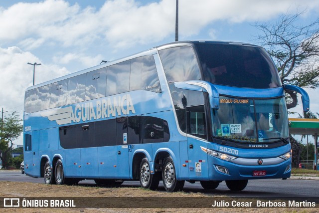 Viação Águia Branca 50200 na cidade de Aracaju, Sergipe, Brasil, por Julio Cesar  Barbosa Martins. Número da foto: #11013689.