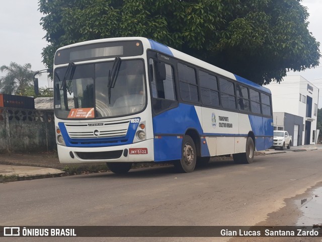 Transvida Transporte Coletivo 1832 na cidade de Ji-Paraná, Rondônia, Brasil, por Gian Lucas  Santana Zardo. ID da foto: 11013821.