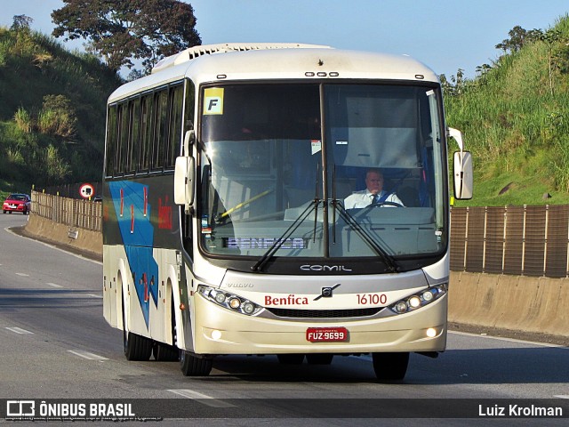 Transportadora Turística Benfica 16100 na cidade de Aparecida, São Paulo, Brasil, por Luiz Krolman. Número da foto: #11014777.