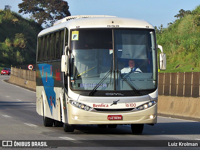 Transportadora Turística Benfica 16100 na cidade de Aparecida, São Paulo, Brasil, por Luiz Krolman. ID da foto: 11014777.