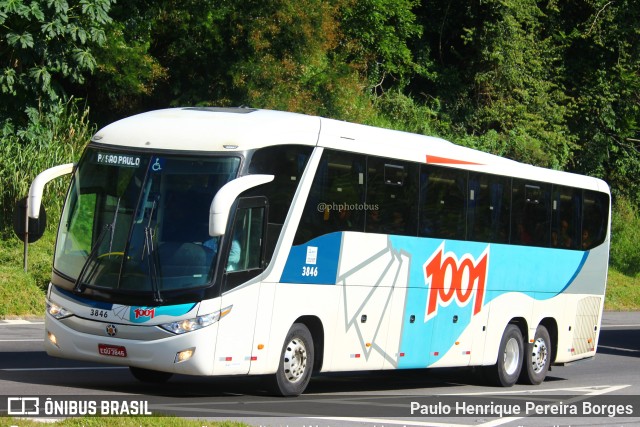 Auto Viação 1001 3846 na cidade de Piraí, Rio de Janeiro, Brasil, por Paulo Henrique Pereira Borges. ID da foto: 11016200.