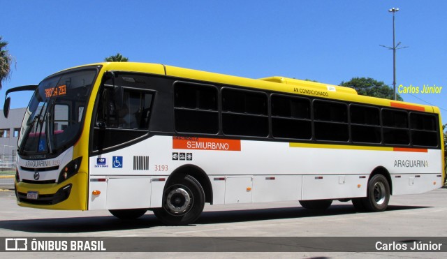 Viação Araguarina 3193 na cidade de Goiânia, Goiás, Brasil, por Carlos Júnior. ID da foto: 11017526.