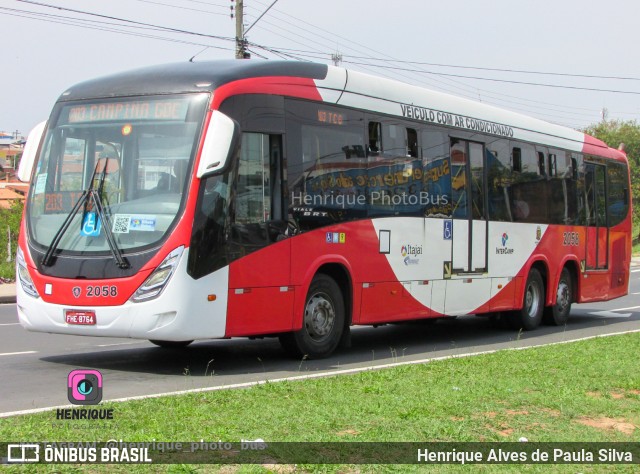 Itajaí Transportes Coletivos 2058 na cidade de Campinas, São Paulo, Brasil, por Henrique Alves de Paula Silva. Número da foto: #11018227.