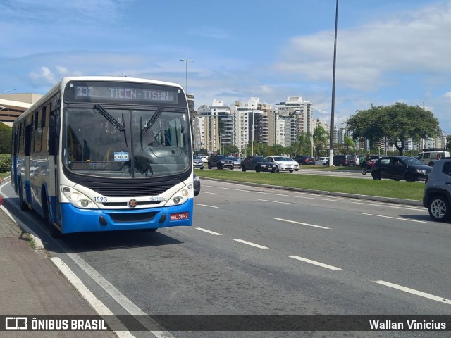 Canasvieiras Transportes 1523 na cidade de Florianópolis, Santa Catarina, Brasil, por Wallan Vinicius. ID da foto: 11017254.