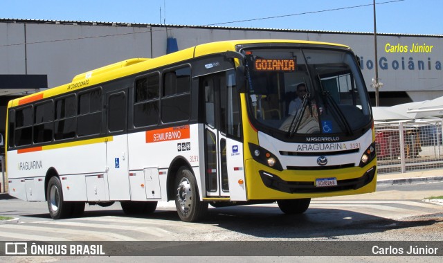 Viação Araguarina 3191 na cidade de Goiânia, Goiás, Brasil, por Carlos Júnior. Número da foto: #11017557.