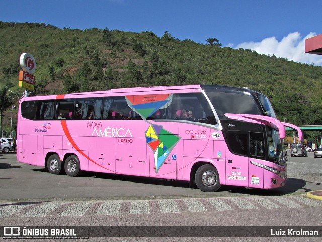Nova América Turismo 2500 na cidade de Juiz de Fora, Minas Gerais, Brasil, por Luiz Krolman. Número da foto: #11019185.