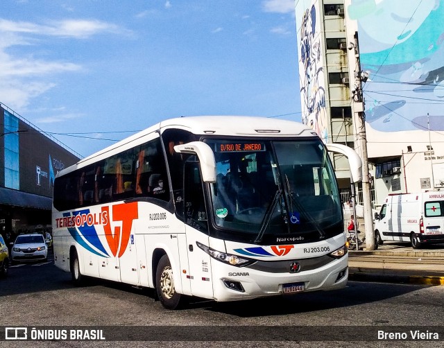 Viação Teresópolis RJ 203.006 na cidade de Rio de Janeiro, Rio de Janeiro, Brasil, por Breno Vieira. Número da foto: #11018198.