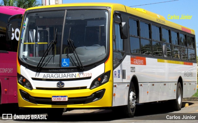 Viação Araguarina 3193 na cidade de Goiânia, Goiás, Brasil, por Carlos Júnior. Número da foto: #11017500.