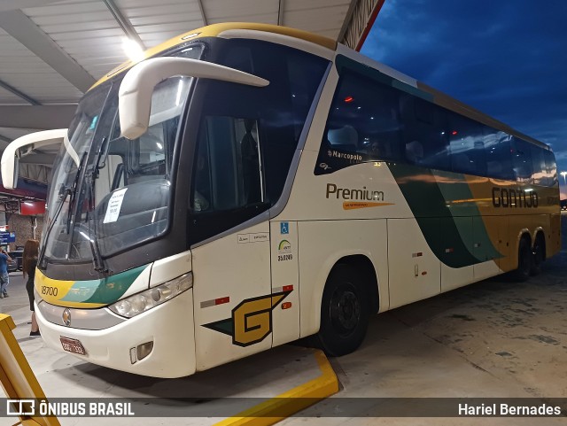 Empresa Gontijo de Transportes 18700 na cidade de Estiva, Minas Gerais, Brasil, por Hariel Bernades. Número da foto: #11018039.