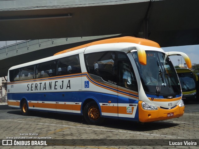 Viação Sertaneja 670 na cidade de Belo Horizonte, Minas Gerais, Brasil, por Lucas Vieira. Número da foto: #11017774.