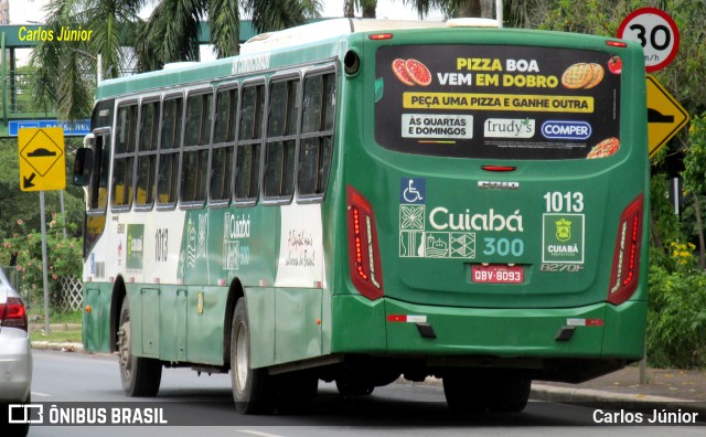 Viação Paraense Cuiabá Transportes 1013 na cidade de Cuiabá, Mato Grosso, Brasil, por Carlos Júnior. ID da foto: 11022407.