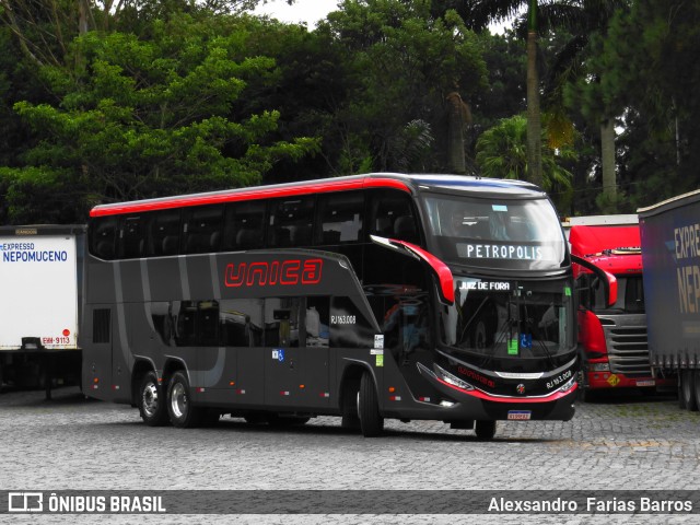 Transportes Única Petrópolis RJ 163.008 na cidade de Juiz de Fora, Minas Gerais, Brasil, por Alexsandro  Farias Barros. Número da foto: #11021555.