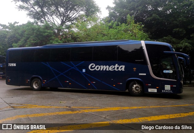 Viação Cometa 721516 na cidade de São Paulo, São Paulo, Brasil, por Diego Cardoso da Silva. ID da foto: 11020347.