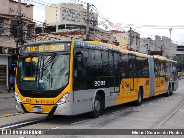 Mobi Rio E902082 na cidade de Rio de Janeiro, Rio de Janeiro, Brasil, por Michel Soares da Rocha. ID da foto: 11021171.