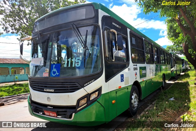 Viação Paraense Cuiabá Transportes 1115 na cidade de Cuiabá, Mato Grosso, Brasil, por Carlos Júnior. ID da foto: 11022442.