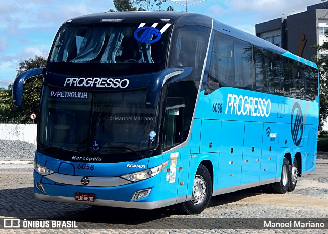 Auto Viação Progresso 6058 na cidade de Caruaru, Pernambuco, Brasil, por Manoel Mariano. Número da foto: #11020691.