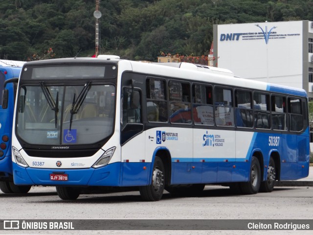 Transol Transportes Coletivos 50387 na cidade de Florianópolis, Santa Catarina, Brasil, por Cleiton Rodrigues. Número da foto: #11022726.
