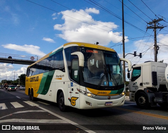 Empresa Gontijo de Transportes 21480 na cidade de Campos dos Goytacazes, Rio de Janeiro, Brasil, por Breno Vieira. ID da foto: 11021744.