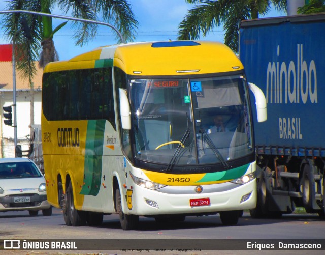 Empresa Gontijo de Transportes 21450 na cidade de Eunápolis, Bahia, Brasil, por Eriques  Damasceno. ID da foto: 11020851.