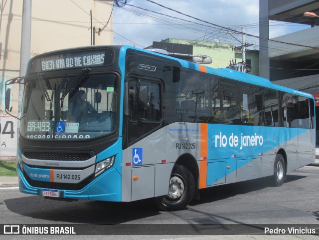 Expresso Rio de Janeiro RJ 142.025 na cidade de Nova Iguaçu, Rio de Janeiro, Brasil, por Pedro Vinicius. ID da foto: 11020648.