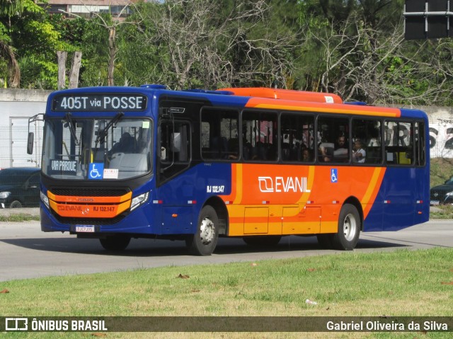 Evanil Transportes e Turismo RJ 132.147 na cidade de Rio de Janeiro, Rio de Janeiro, Brasil, por Gabriel Oliveira da Silva. Número da foto: #11021621.