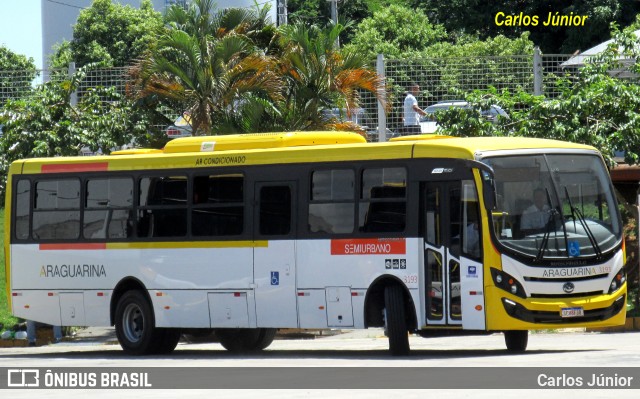 Viação Araguarina 3191 na cidade de Goiânia, Goiás, Brasil, por Carlos Júnior. ID da foto: 11024864.