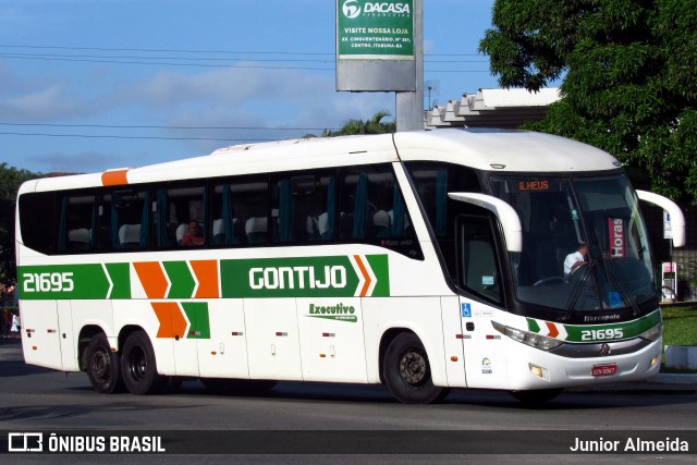 Empresa Gontijo de Transportes 21695 na cidade de Itabuna, Bahia, Brasil, por Junior Almeida. ID da foto: 11024263.