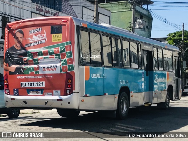 Auto Ônibus Fagundes RJ 101.121 na cidade de Rio de Janeiro, Rio de Janeiro, Brasil, por Luiz Eduardo Lopes da Silva. ID da foto: 11023290.