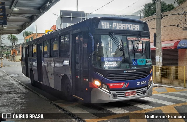 Viação Osasco 21.604 na cidade de Santana de Parnaíba, São Paulo, Brasil, por Guilherme Francini. Número da foto: #11022804.