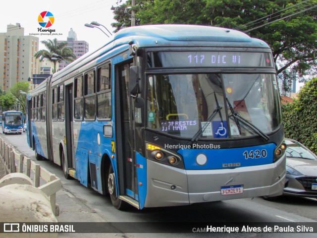 VB Transportes e Turismo 1420 na cidade de Campinas, São Paulo, Brasil, por Henrique Alves de Paula Silva. Número da foto: #11024325.