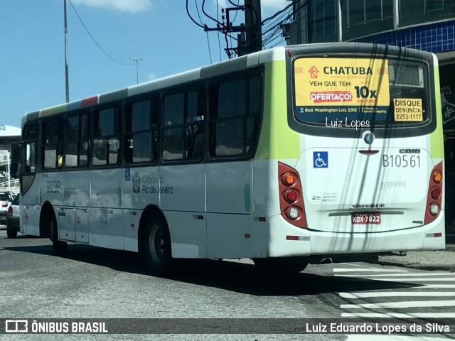 Viação Penha Rio B10561 na cidade de Rio de Janeiro, Rio de Janeiro, Brasil, por Luiz Eduardo Lopes da Silva. Número da foto: #11023302.