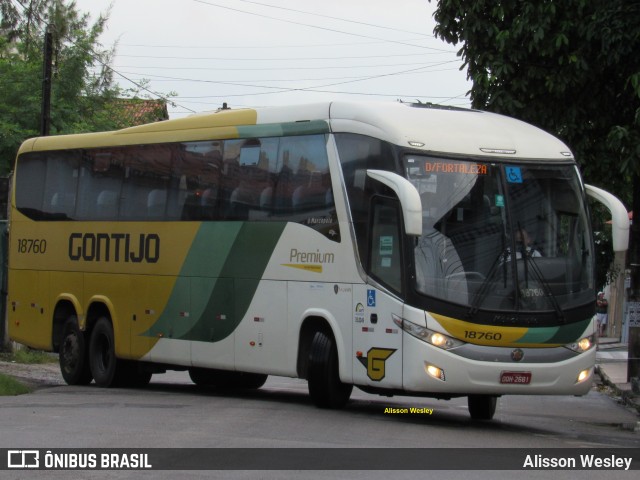 Empresa Gontijo de Transportes 18760 na cidade de Fortaleza, Ceará, Brasil, por Alisson Wesley. ID da foto: 11023708.