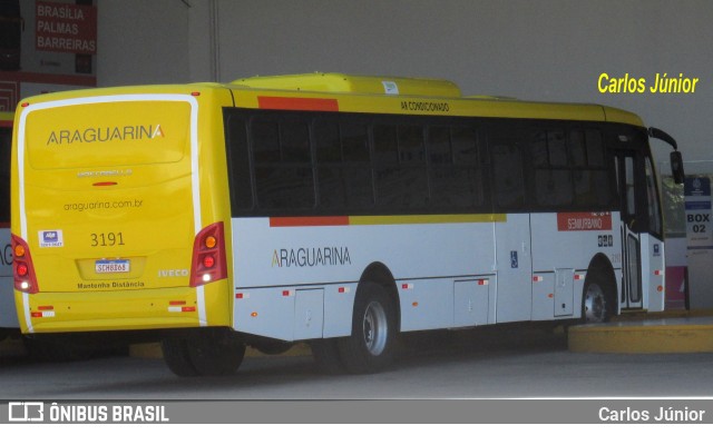 Viação Araguarina 3191 na cidade de Goiânia, Goiás, Brasil, por Carlos Júnior. ID da foto: 11024797.