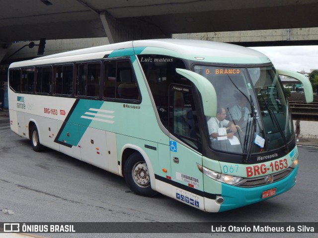 Santa Fé Transportes 067 na cidade de Belo Horizonte, Minas Gerais, Brasil, por Luiz Otavio Matheus da Silva. ID da foto: 11024417.