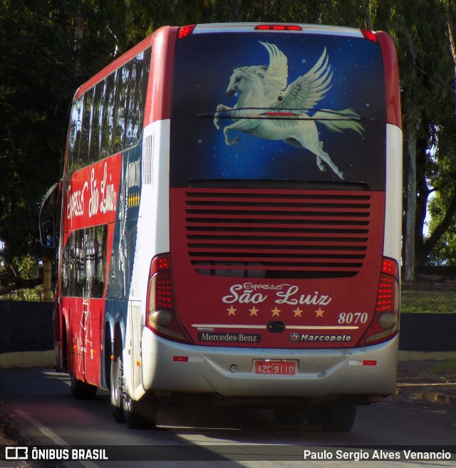 Expresso São Luiz 8070 na cidade de Cuiabá, Mato Grosso, Brasil, por Paulo Sergio Alves Venancio. Número da foto: #11024878.