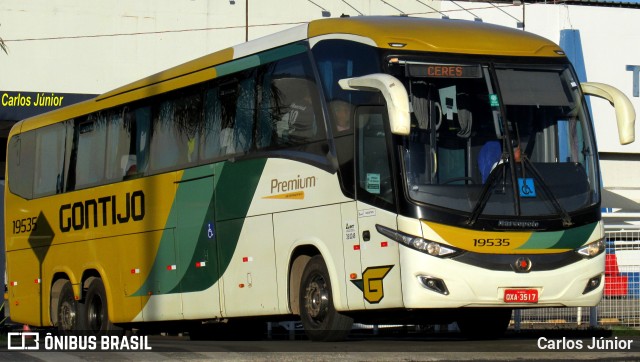 Empresa Gontijo de Transportes 19535 na cidade de Goiânia, Goiás, Brasil, por Carlos Júnior. ID da foto: 11081628.