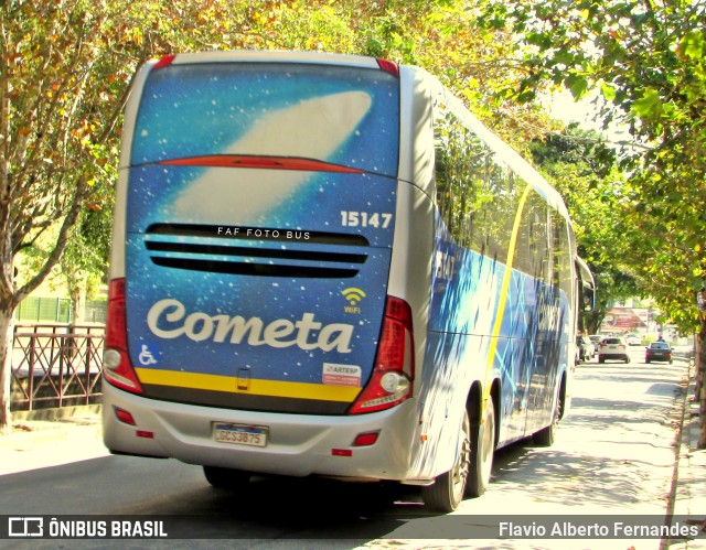 Viação Cometa 15147 na cidade de São Roque, São Paulo, Brasil, por Flavio Alberto Fernandes. Número da foto: #11082206.