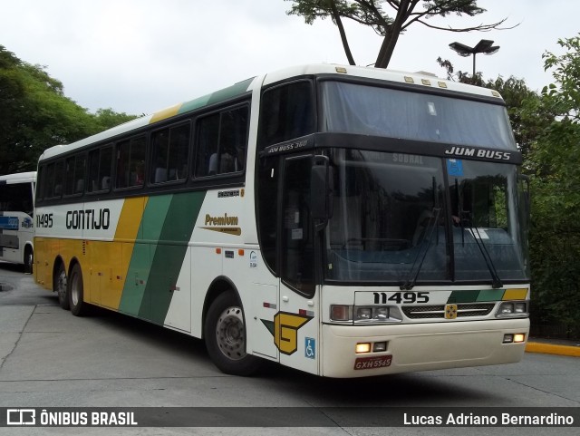 Empresa Gontijo de Transportes 11495 na cidade de São Paulo, São Paulo, Brasil, por Lucas Adriano Bernardino. ID da foto: 11081886.