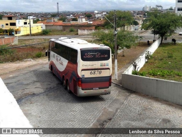 Expresso São Luiz 6870 na cidade de Caruaru, Pernambuco, Brasil, por Lenilson da Silva Pessoa. Número da foto: #11105695.